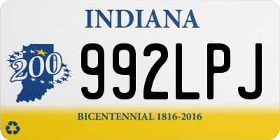 IN license plate 992LPJ