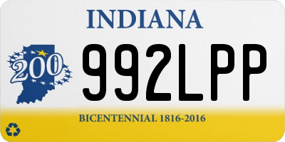 IN license plate 992LPP