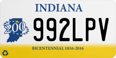 IN license plate 992LPV