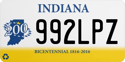 IN license plate 992LPZ