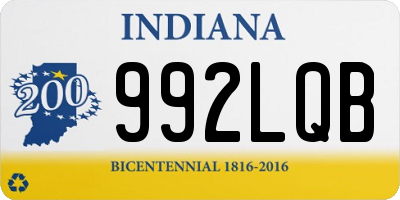 IN license plate 992LQB