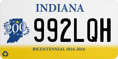 IN license plate 992LQH