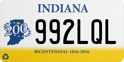 IN license plate 992LQL