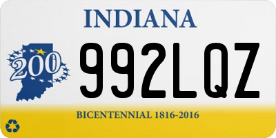 IN license plate 992LQZ