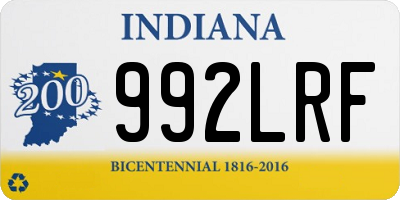 IN license plate 992LRF