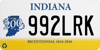 IN license plate 992LRK