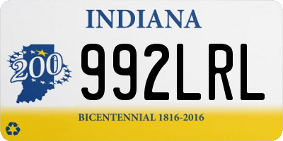 IN license plate 992LRL