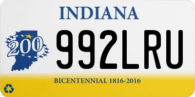 IN license plate 992LRU