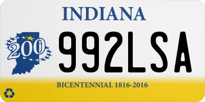 IN license plate 992LSA