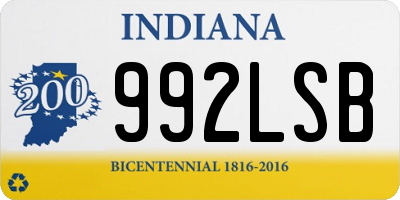 IN license plate 992LSB