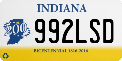 IN license plate 992LSD