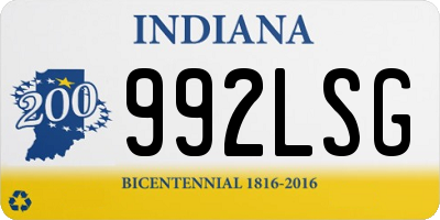 IN license plate 992LSG