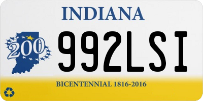 IN license plate 992LSI
