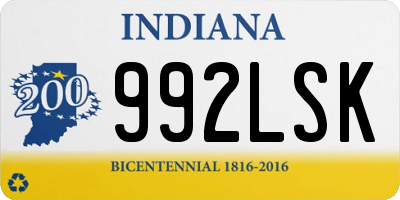 IN license plate 992LSK