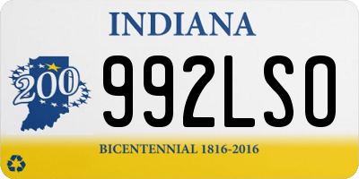 IN license plate 992LSO