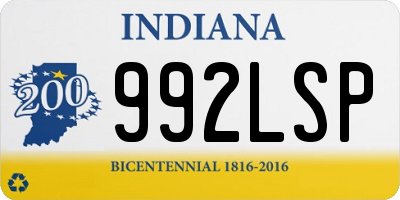 IN license plate 992LSP