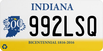 IN license plate 992LSQ