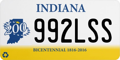 IN license plate 992LSS