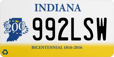 IN license plate 992LSW