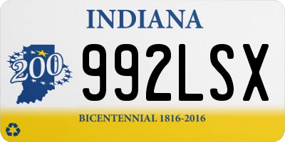 IN license plate 992LSX