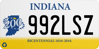 IN license plate 992LSZ