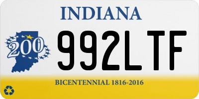 IN license plate 992LTF