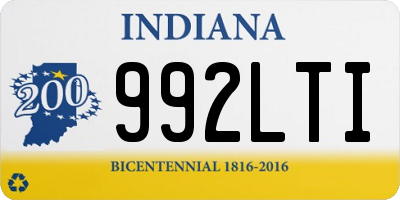 IN license plate 992LTI