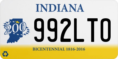 IN license plate 992LTO