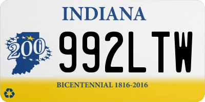 IN license plate 992LTW