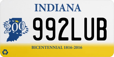 IN license plate 992LUB