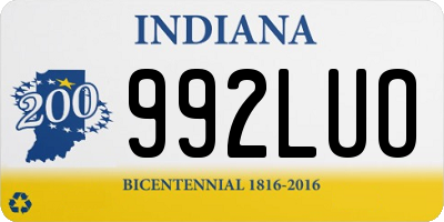 IN license plate 992LUO
