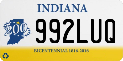 IN license plate 992LUQ