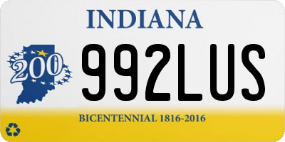 IN license plate 992LUS