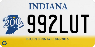 IN license plate 992LUT