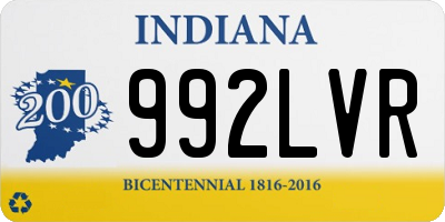 IN license plate 992LVR