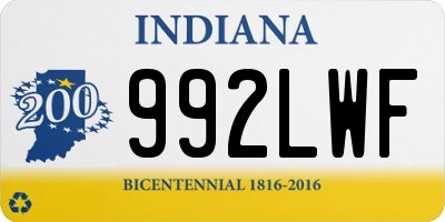 IN license plate 992LWF