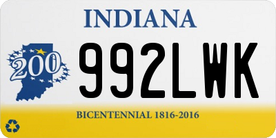 IN license plate 992LWK