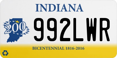 IN license plate 992LWR