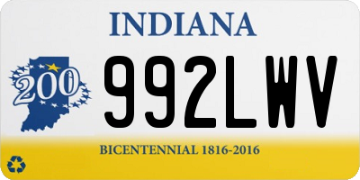 IN license plate 992LWV