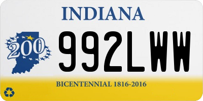 IN license plate 992LWW