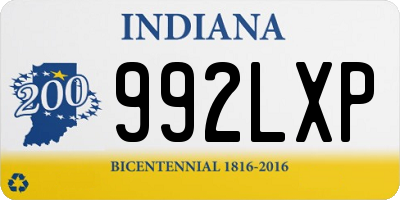 IN license plate 992LXP