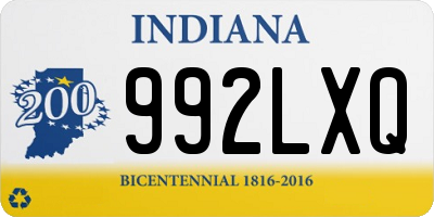 IN license plate 992LXQ