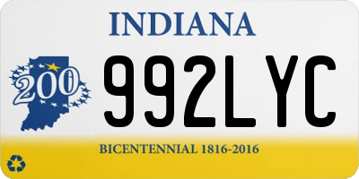 IN license plate 992LYC