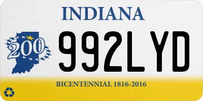 IN license plate 992LYD