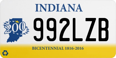 IN license plate 992LZB