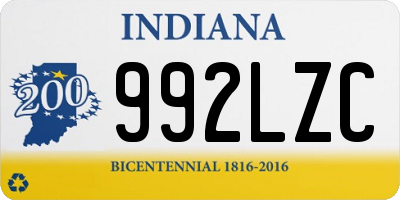 IN license plate 992LZC