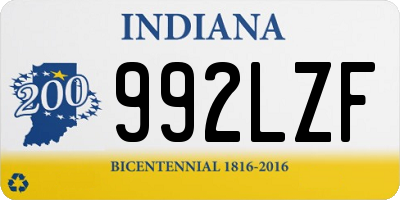 IN license plate 992LZF