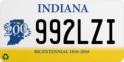 IN license plate 992LZI