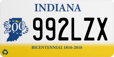 IN license plate 992LZX