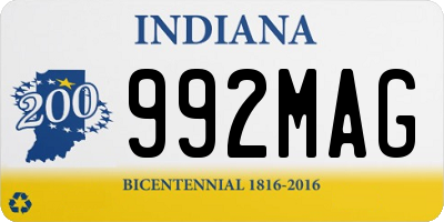 IN license plate 992MAG